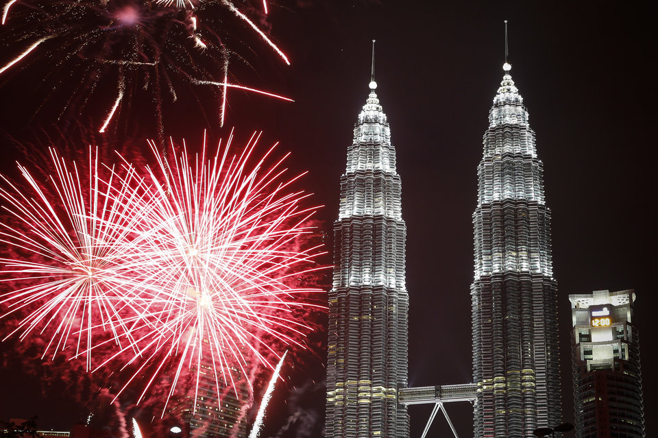 APTOPIX Malaysia New Years Eve