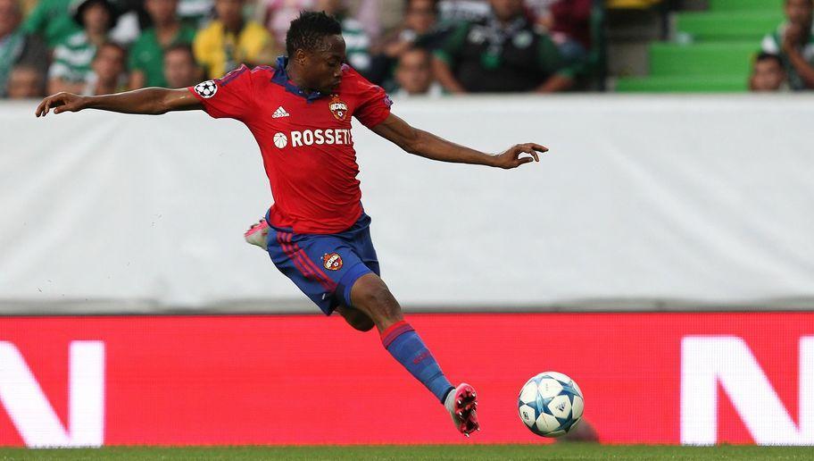 LISBON, PORTUGAL - AUGUST 18: PFC CSKA Moscow's forward Ahmed Musa during the match between Sporting CP and CSKA Moscow for UEFA Champions League: Qualifying Round Play Off First Leg on August 18, 2015 in Lisbon, Portugal. (Photo by Carlos Rodrigues/Getty Images)