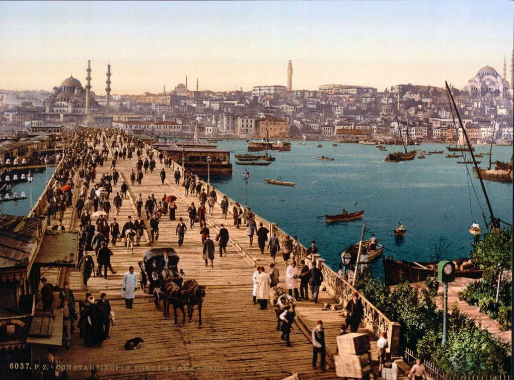 Photochroms-of-Istanbul-Galata-Bridge