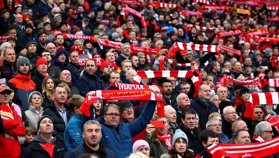 LIVERPOOL, ENGLAND - NOVEMBER 06: Fans show their support during the Premier League match between Liverpool and Watford at Anfield on November 6, 2016 in Liverpool, England.  (Photo by Clive Brunskill/Getty Images)