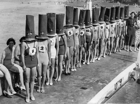 Beauty contest in Cliftonville. Photograph. 1936. (Photo by Austrian Archives (S)/Imagno/Getty Images)